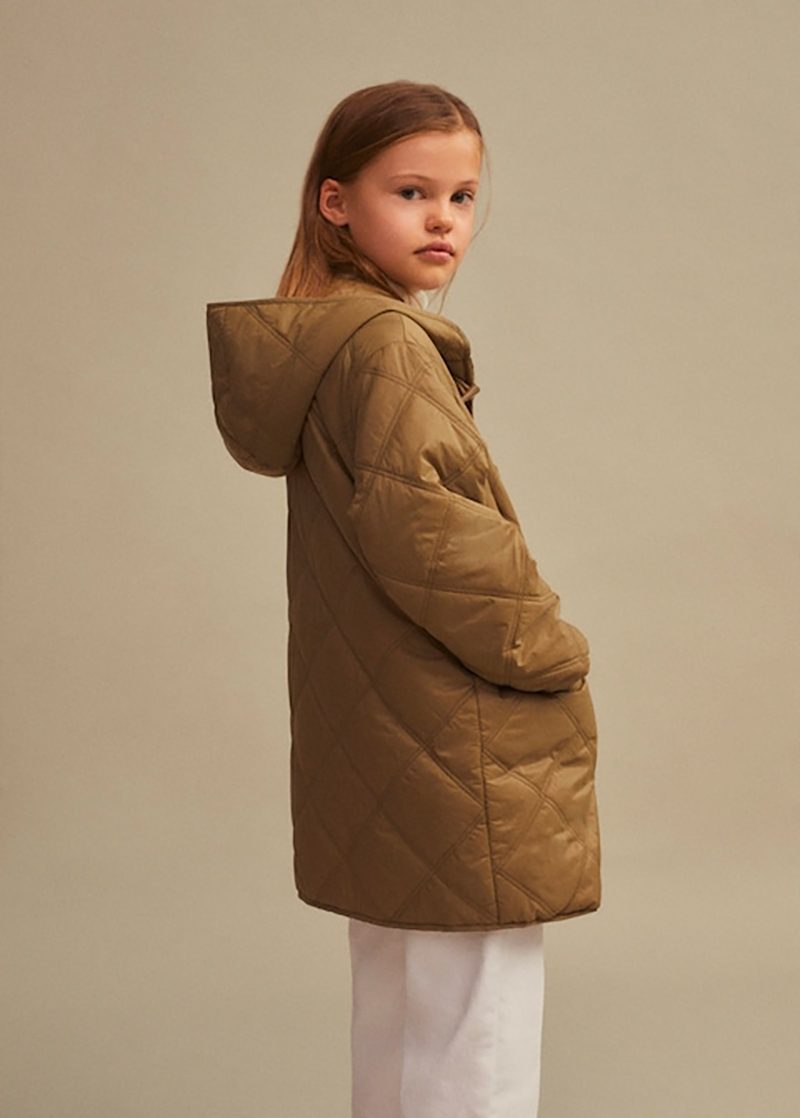 Quilted hooded parka